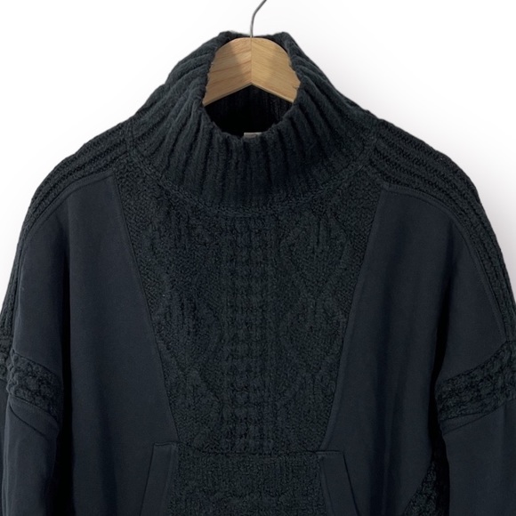 Anthropologie Daily Practice Black Cable-Knit Sweater XL NWT - Picture 8 of 11